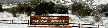 Snowfall at the entrance to Coronado National Memorial